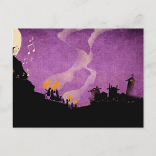 Carte Postale 4 Petits monstres - Nuit d'Halloween
