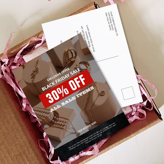 Carte Postale 4 Photos Black Vendredi Promo produit de vente