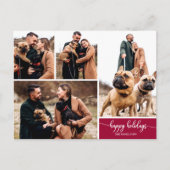 Carte Postale 4 Photos Collage Joyeuses Fêtes Modernes Noël (Devant)