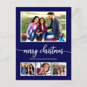 Carte Postale 4 Photos Collage Joyeux Noël Vacances modernes (Devant)