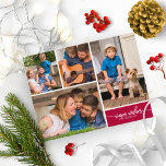 Carte Postale 4 Photos de Collage Warm Wishes Simple Christmas<br><div class="desc">4 Photos Collage Chaleureux Voeux Simple Carte postale de Noël</div>