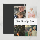 Carte Postale 4 photos Meilleur Papy pour toujours (Devant / Derrière)