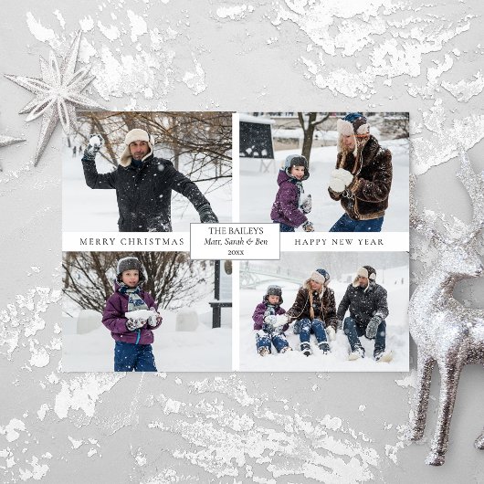 Carte Postale 4 photos minimalistes modernes avec texte