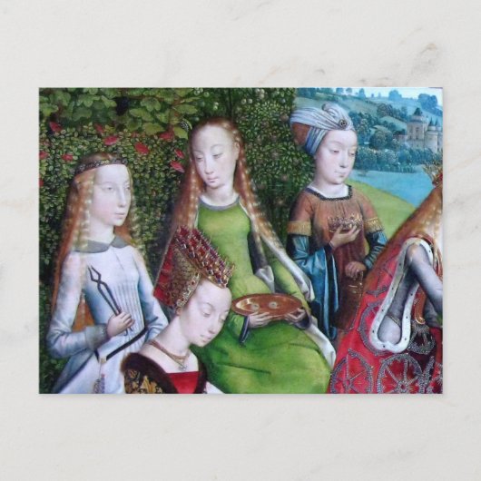 Carte Postale 4 Saints femmes dans un jardin (détail; M 070) (Devant)