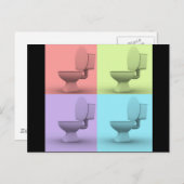 Carte Postale 4 Toilettes (Devant / Derrière)