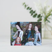 Carte Postale 4 Vierges martyres dans un jardin (détail; M 070) (Debout devant)