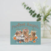 Carte Postale 4 Yorkie Cadeaux parfaits Angles (Debout devant)