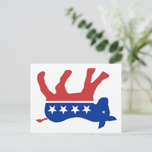 Carte Postale 4D - Conceptions d'âne mort démocratique par RIGHT (Debout devant)