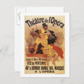 Carte Postale 4e boule masquée au Théâtre de l'Opéra (Devant / Derrière)