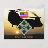 Carte Postale 4e infanterie Anciens combattants de Fort Carson (Devant)