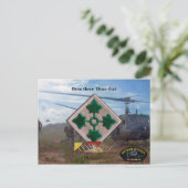 Carte Postale 4e infanterie timbre de vétérans de guerre vietnam (Debout devant)