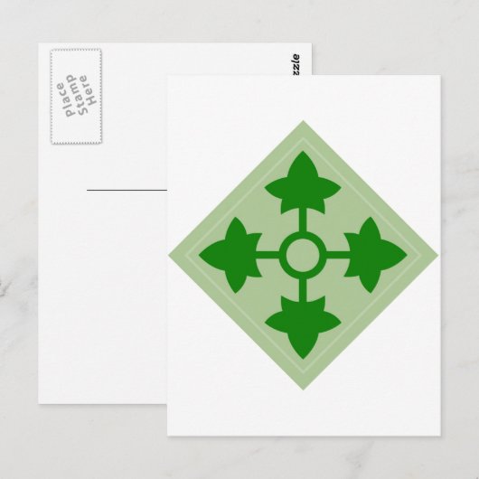 Carte Postale 4th Infantry (Devant / Derrière)