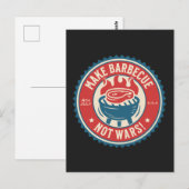Carte Postale 4th of July - Make Barbecue, Not Wars! (Devant / Derrière)