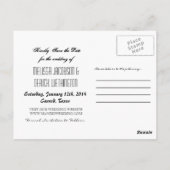 Carte Postale 4x5 Typographie Enregistrer la date Faire-part pho (Dos)