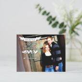 Carte Postale 4x5 Typographie Enregistrer la date Faire-part pho (Debout devant)