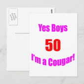 Carte Postale 50 Anniversaire de Cougar (Devant / Derrière)