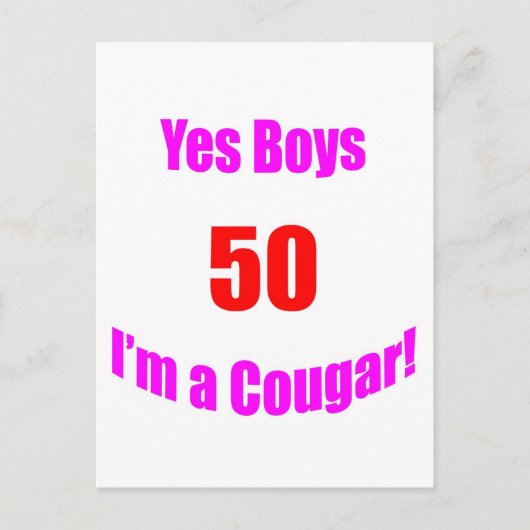 Carte Postale 50 Anniversaire de Cougar (Devant)