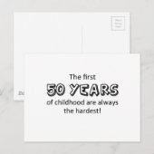 Carte Postale 50 ans (Devant / Derrière)