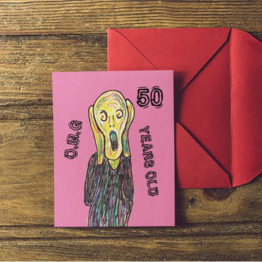 Carte Postale 50 ans joyeux anniversaire tout âge  