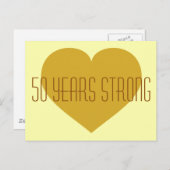Carte Postale 50 ans Solide coeur d'or solide (Devant / Derrière)