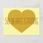 Carte Postale 50 ans Solide coeur d'or solide (Devant)