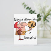 Carte Postale 50 est de beaux tee-shirts et cadeaux (Debout devant)