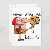 Carte Postale 50 est de beaux tee-shirts et cadeaux (Devant / Derrière)