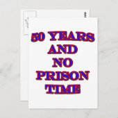 Carte Postale 50 et pas de peine de prison (Devant / Derrière)