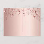 Carte Postale 50e anniversaire 50 étoiles d'or roses enregistrer (Dos)