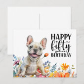 Carte Postale 50e anniversaire Bouledogue Français (Devant / Derrière)