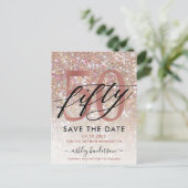 Carte Postale 50e anniversaire Chic Parties scintillant Ombre En (Debout devant)