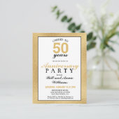 Carte Postale 50e anniversaire de mariage Félicitations pour 50 (Debout devant)