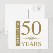 Carte Postale 50e anniversaire du Mariage (Devant / Derrière)
