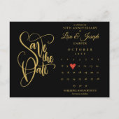 Carte Postale 50e anniversaire Enregistrer la date Calendrier Go (Devant)