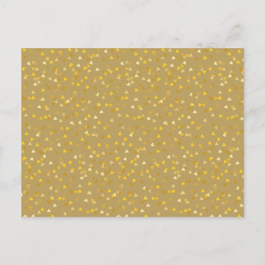 Carte Postale 50e anniversaire Enregistrer la date Coeurs d'or R (Dos)