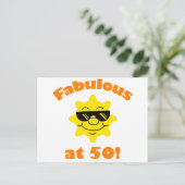 Carte Postale 50e anniversaire Gag cadeau (Debout devant)