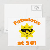 Carte Postale 50e anniversaire Gag cadeau (Devant / Derrière)