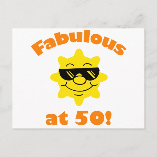 Carte Postale 50e anniversaire Gag cadeau (Devant)