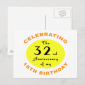 Carte Postale 50e anniversaire Gag cadeau (Devant / Derrière)