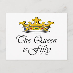 Carte Postale 50e anniversaire La Reine a 50 ans !