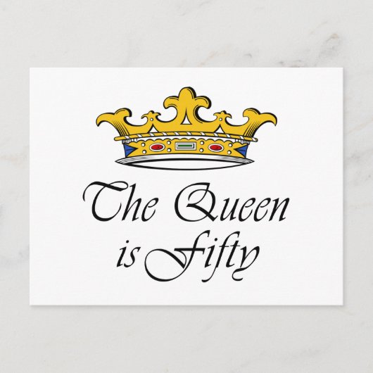 Carte Postale 50e anniversaire La Reine a 50 ans ! (Devant)