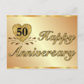 Carte postale - 50e anniversaire - Or (Devant)