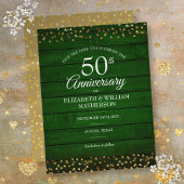 Carte Postale 50e Anniversaire Rustique Enregistrer la date Coeu