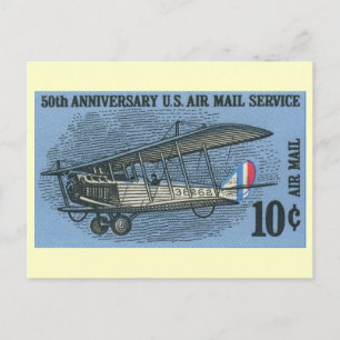 Carte Postale 50e anniversaire U.S. Air Mail Service