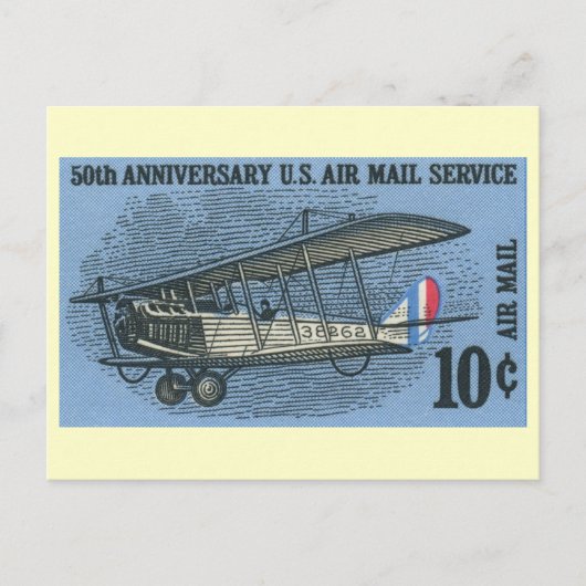Carte Postale 50e anniversaire U.S. Air Mail Service (Devant)