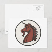 Carte Postale 50e division Unicorn (Devant / Derrière)