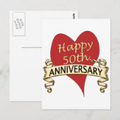 Carte Postale 50ème. Anniversaire (Devant / Derrière)