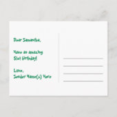 Carte Postale 51e Anniversaire – Motif de feux d'artifice amusan (Dos)