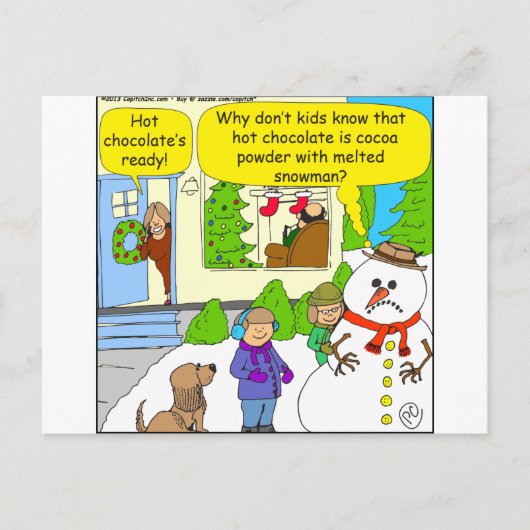 Carte Postale 527 snowman fondu Cartoon (Devant)