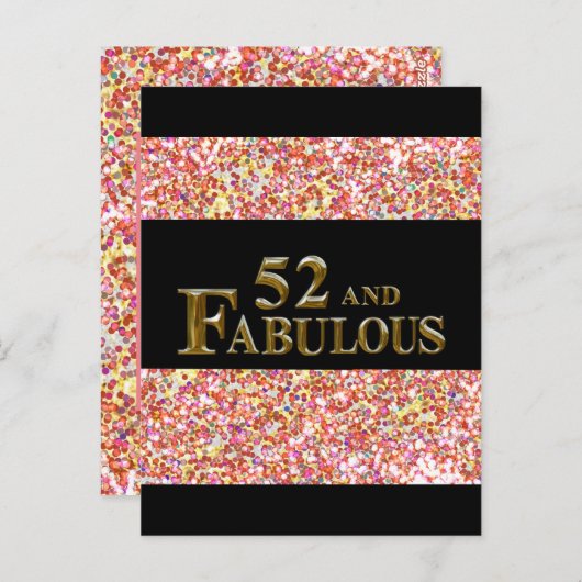 Carte Postale 52e anniversaire  (Devant / Derrière)